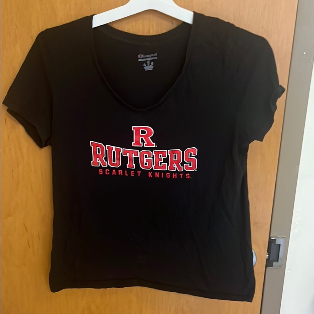 Champion Women's Black Rutgers T-Shirt